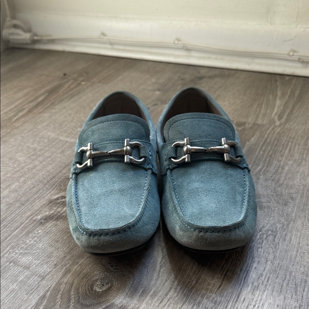 Men's Salvatore Ferragamo Blue Suede Loafers